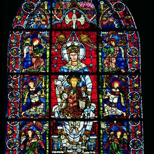 Window depicting Notre Dame de la Belle Verriere in the south choir (stained glass