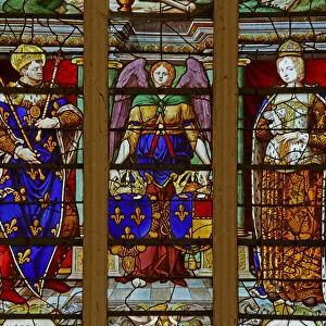 Window depicting Saint Louis and Marguerite de Provence (stained glass)