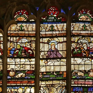 Window depicting the Last Supper (after Raimondi, Raphael) (stained glass)