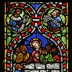 Window depicting the Last Supper (stained glass)
