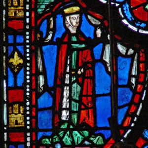Window w13 Esther realises Ahasueruss conspiracy Esth II 22 (stained glass)