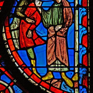 Window w8 the High Priest dismisses a person (stained glass)