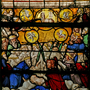 Window w9 depicting the Last Judgement - after Albert Durer (stained glass)