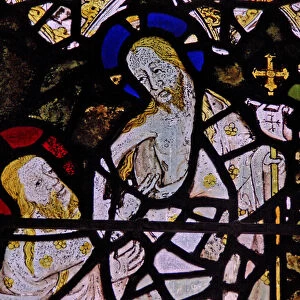 Window Ww depicting the doubting St Thomas (stained glass)