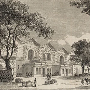 The Wines Warehouse in Paris in 1861 - Eaux de vie district