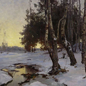 Winter Landscape (oil on canvas)