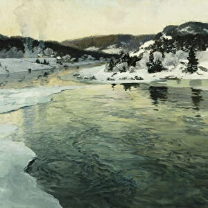 Winter on the Mesna River Near Lillehammer, c. 1905-06 (oil on canvas)