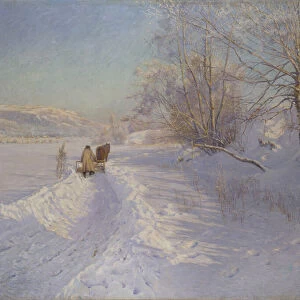 A Winter Morning after a Snowfall in Dalarna, 1893 (oil on canvas)