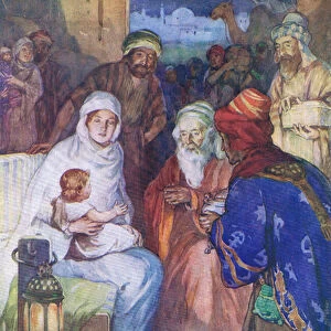 The wisemen of the East, from The Bible Picture Book published by Thomas Nelson, c