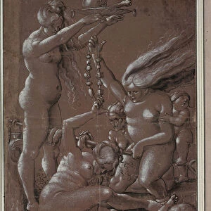 The Witches Sabbath (After Hans Baldung) par Graf, Urs (c. 1485-1527 / 28)