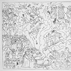 The Witches Sabbath, copy of an illustration from Tableau de l