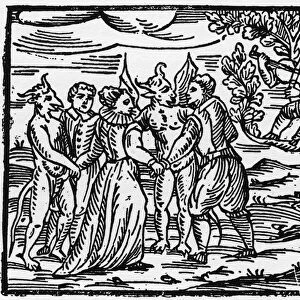 The witches on the Sabbath dancing to the sound of the violin - "