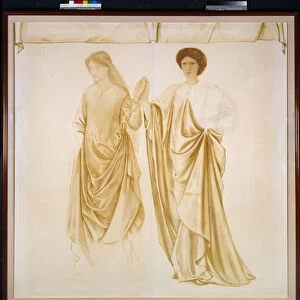 The Two Wives of Jason, before 1872 (watercolour and bodycolour over black chalk on paper