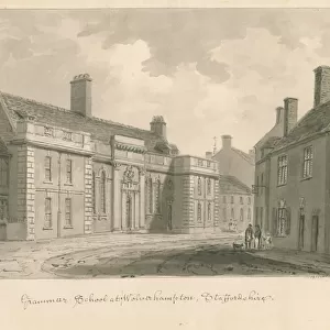 Wolverhampton - Grammar School: sepia drawing, 1837 (drawing)