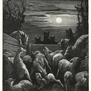 The wolves and the sheep (engraving)