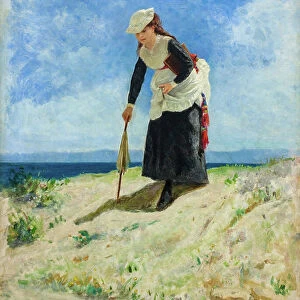 Woman on the beach, circa 1875 (oil on canvas)