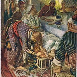 The Woman with the Box of Ointment, illustration from Women of the Bible