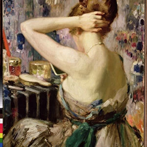Woman at her toilet