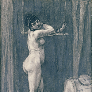 Woman with a trapeze (pastel)