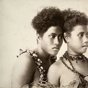 Two Women, Samoa (albumen print)