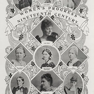Womens progress in the 19th Century (b / w photo)