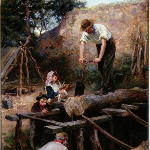 Woodsawyers, 1896 (oil on canvas)