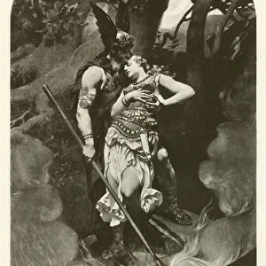 Wotan Takes Leave of Brunhild (gravure)