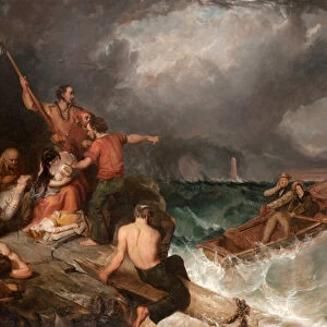 The Wreck of the Forfarshire, 1840 (oil on canvas)