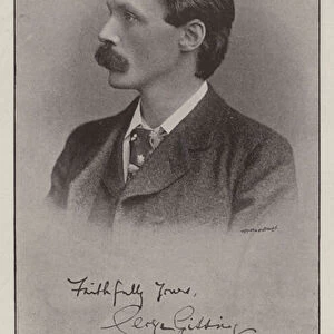 Writers of the Day, Mr George Gissing (b / w photo)