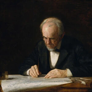 The Writing Master, 1882 (oil on canvas)