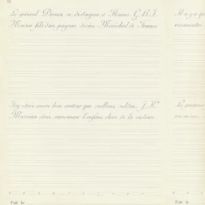Writing notebook, sentences in medium batardy script, c1880-1900 (print)