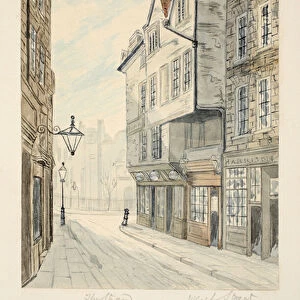 Wych Street, off The Strand, pub. C. 1840 (coloured engraving)