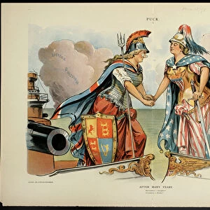 After Many Years, 1898 (colour litho)