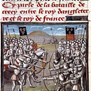 Hundred Years War: the Battle of Crecy on 26 / 08 / 1346 between the French and the English