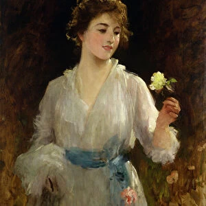 The Yellow Rose (oil on canvas)