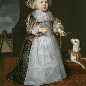 A young boy with a dog, 1667 (oil on panel)