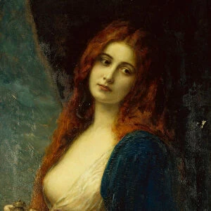 A Young Girl (oil on canvas)