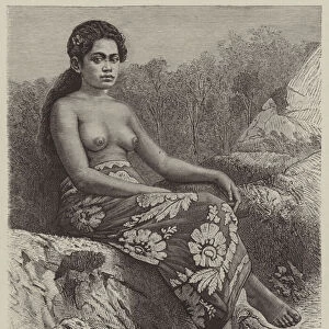 Young girl of Rimatura (engraving)
