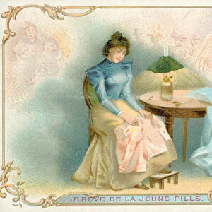The young girls dream (chromolitho)