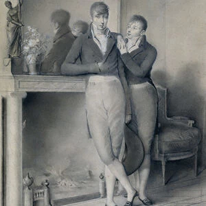 Two Young Men, 1803-04 (pencil on paper heightened with gouache)