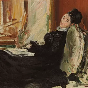 Young Woman with Book; Jeune femme au livre, c. 1875 (oil on canvas)