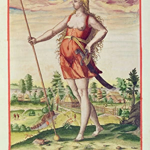 Young Woman from a Neighbouring Tribe to the Picts, from Admiranda Narratio