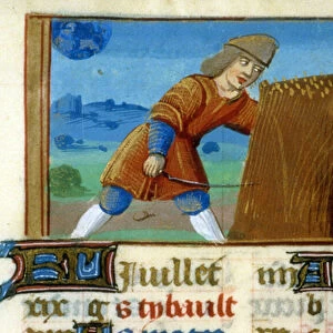Zodiac Lion and Harvest - Miniature of the Middle Ages (ref