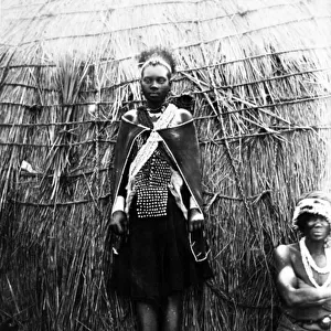 A Zulu Bride, c. 1895 (b / w photo)
