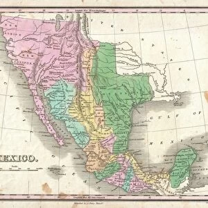 1827, Finley Map of Mexico, Upper California and Texas, Anthony Finley mapmaker of
