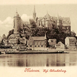 Albrechtsburg Elbe MeiBen Ships Saxony Meissen Cathedral