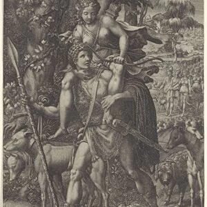 Allegory Hunt Allegoria della caccia Orion hunter carries Diana