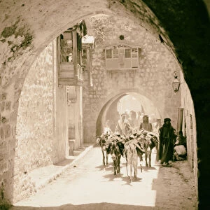 Arched street scene old city Jerusalem 1898 Israel