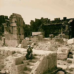 Baalbek Temple sun view altar steps 1900 Lebanon