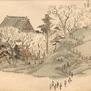Cherry Blossom Festival Temple Mt Suribachi Ando Hiroshige